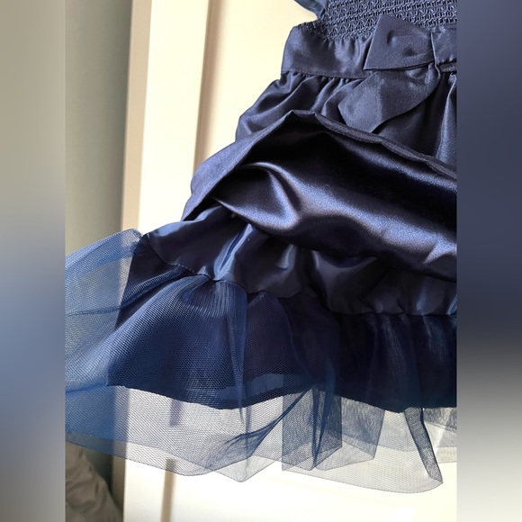 NWT Gymboree Navy Smocked Dress 6-12 months - Picture 3 of 6